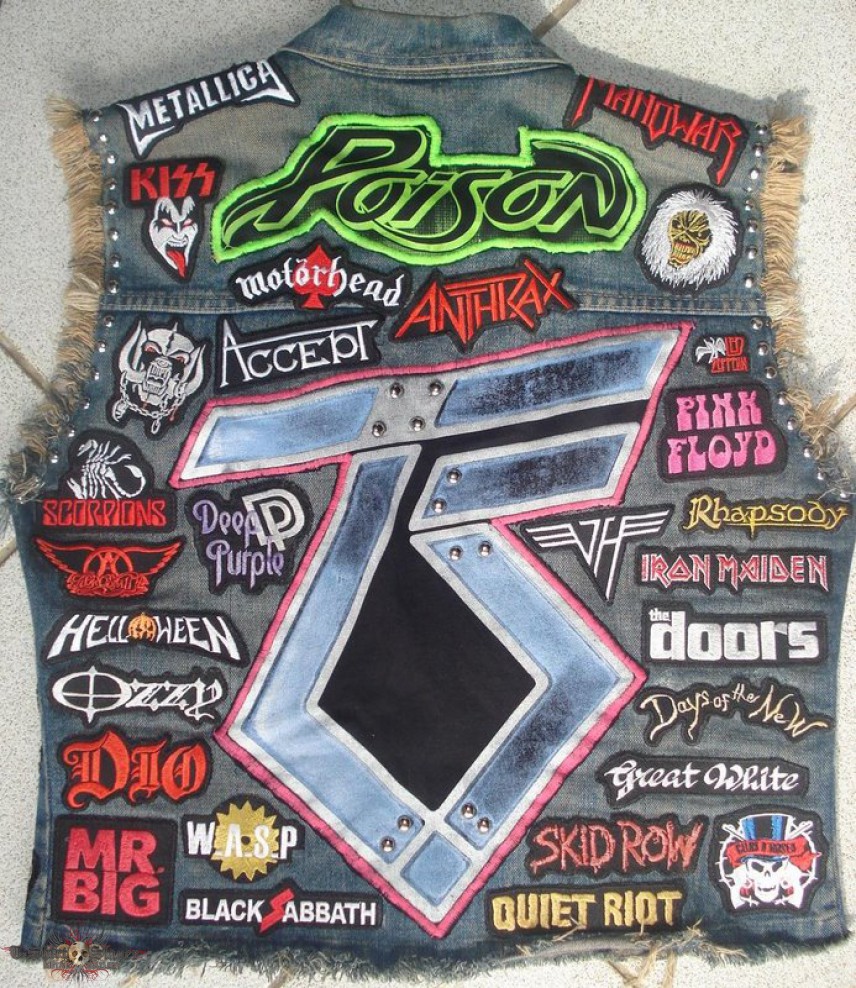 Metallica twisted sister, poison glam vest 