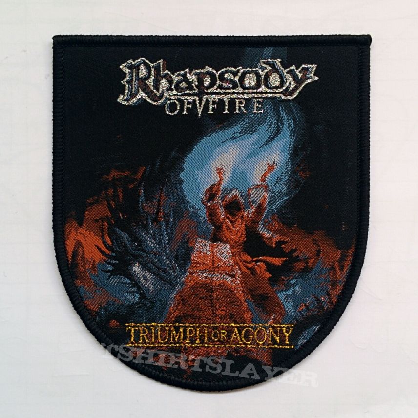 RHAPSODY OF FIRE &quot;Triumph or Agung&quot; Shield Woven Patches