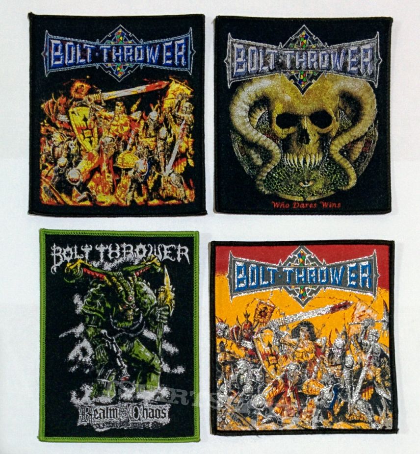 Bolt Thrower Various Woven Patches and Metal Pins Badge