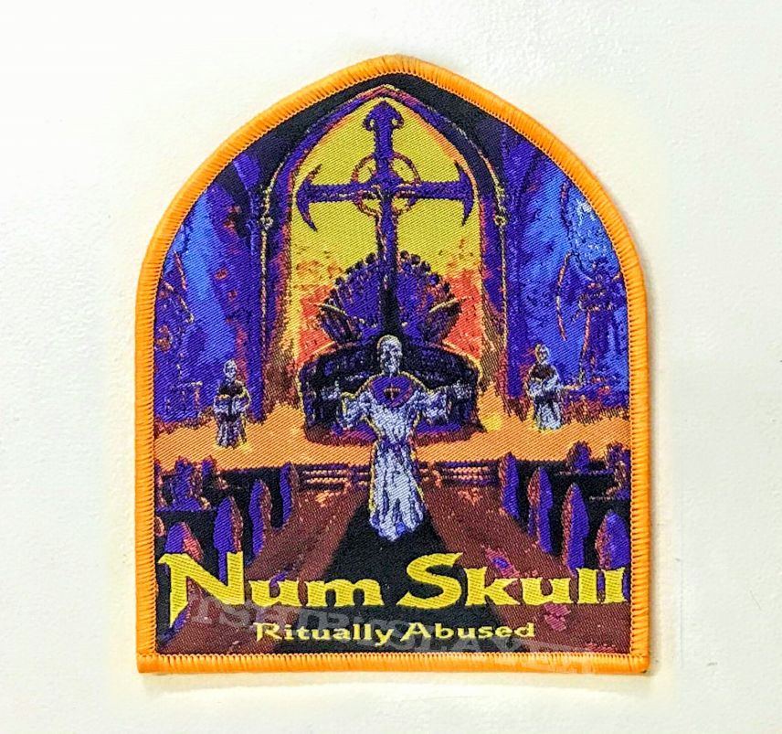 NUM SKULL &quot;Ritually Abused&quot; Woven Patches