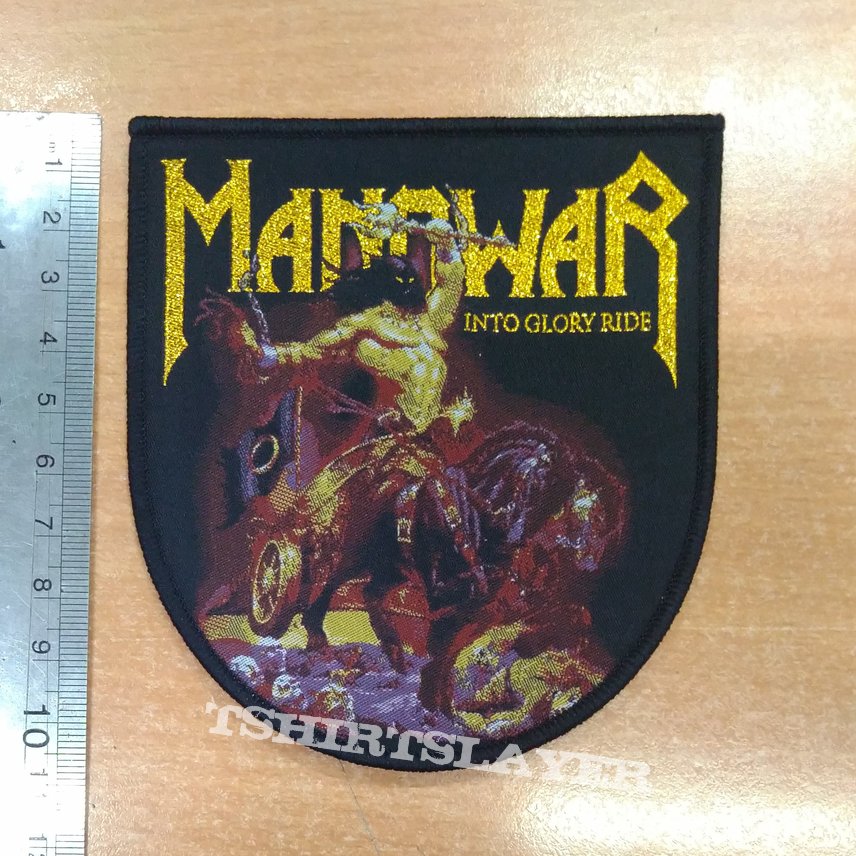 MANOWAR &quot;Into Glory Ride&quot; Shield Woven Patch