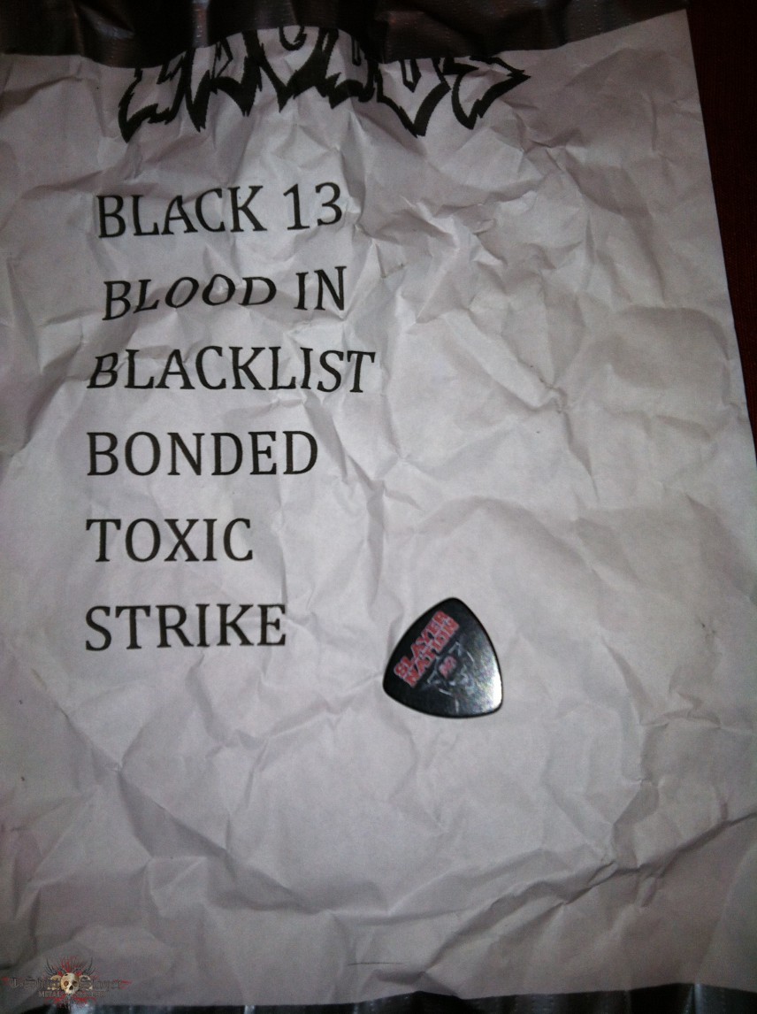 Slayer Pick / Exodus Set-List