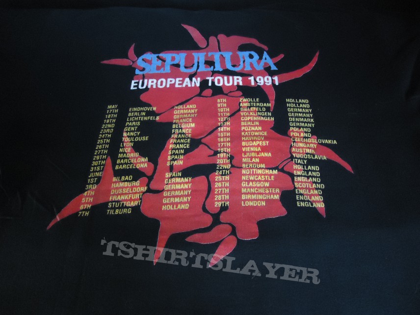 Sepultura - Tourshirt 1991