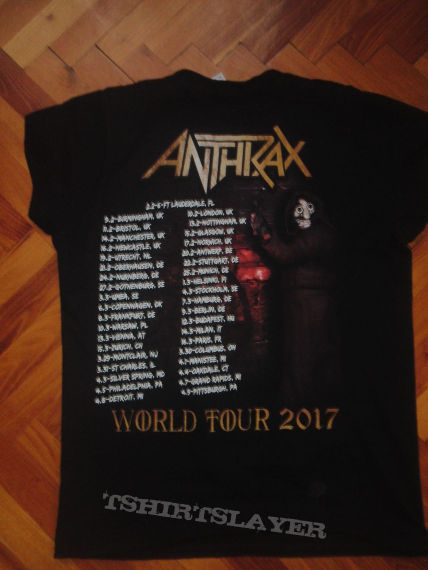 Anthrax World Tour 2017 T-shirt