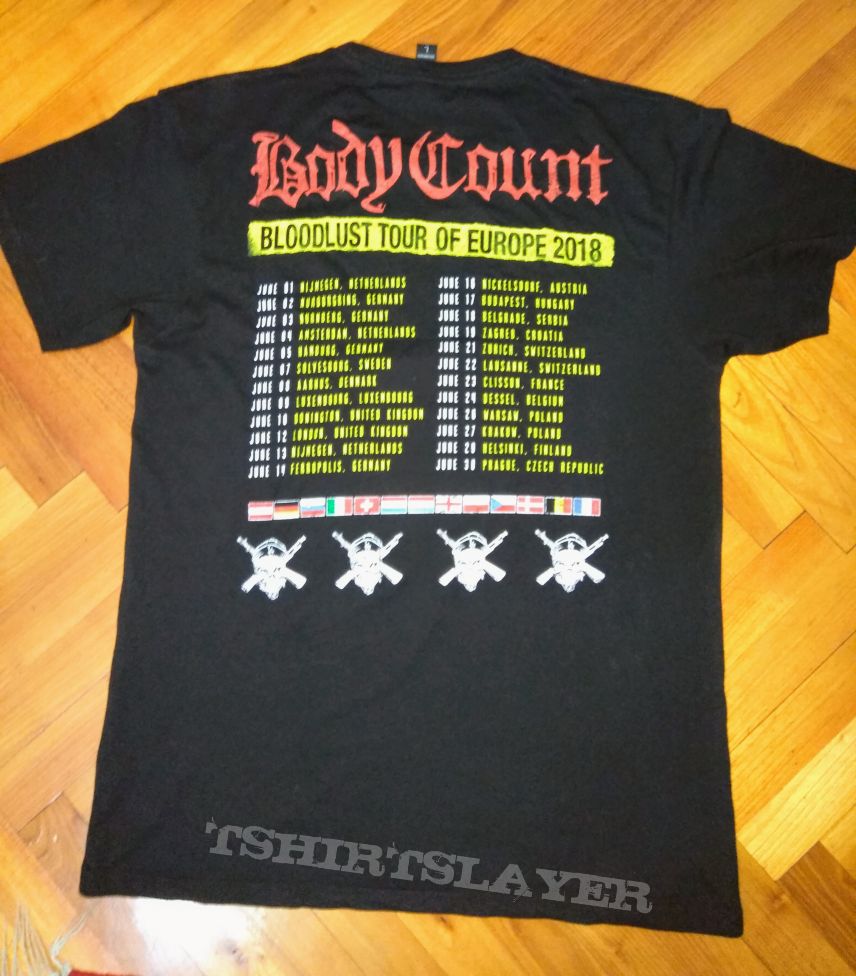 Body Count Bloodlust European Tour t-shirt