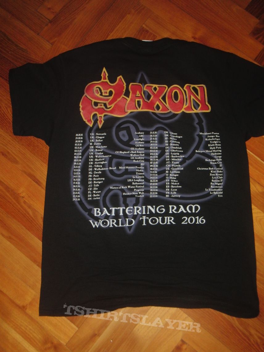 Saxon Battering Ram Tour T-shirt | TShirtSlayer TShirt and BattleJacket  Gallery