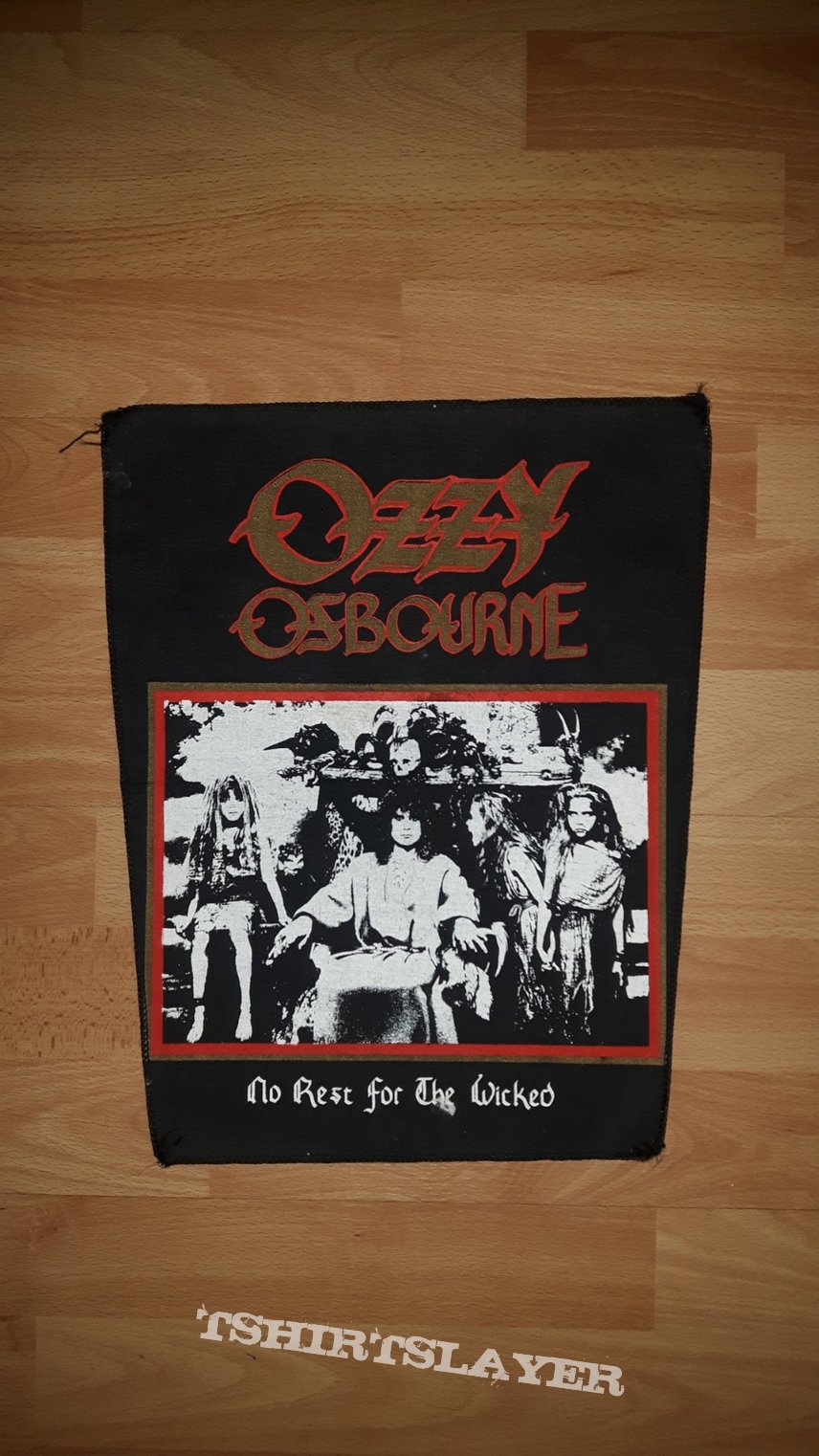 My Ozzy Battle Vest and my Ozzy Osbourne Backpatch Collection