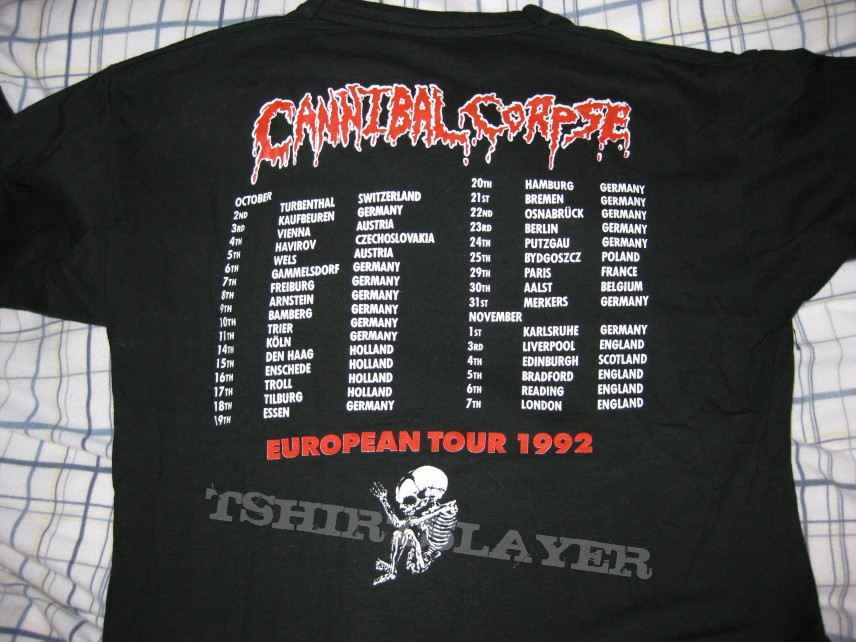 Cannibal Corpse European Tour Shirt 
