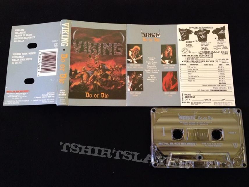 Viking - Do Or Die Cassette Tape (1988 Metal Blade Records)
