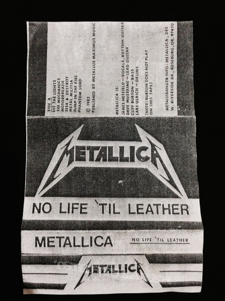 Metallica - No Life &#039;Til Leather (1982 Demo Cassette Tape)