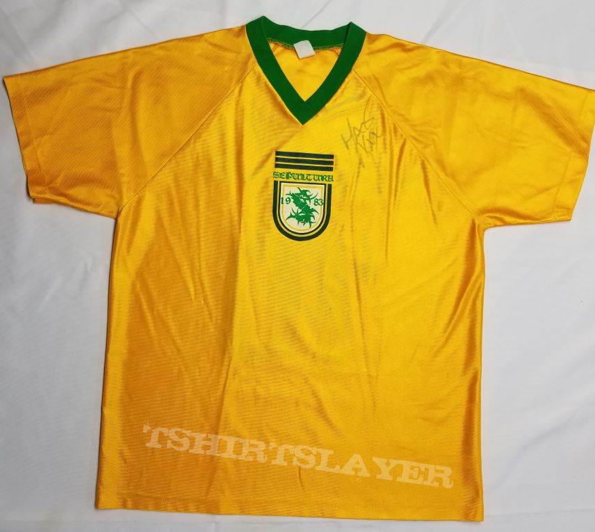 Sepultura Brazil jersey yellow | TShirtSlayer TShirt and BattleJacket  Gallery