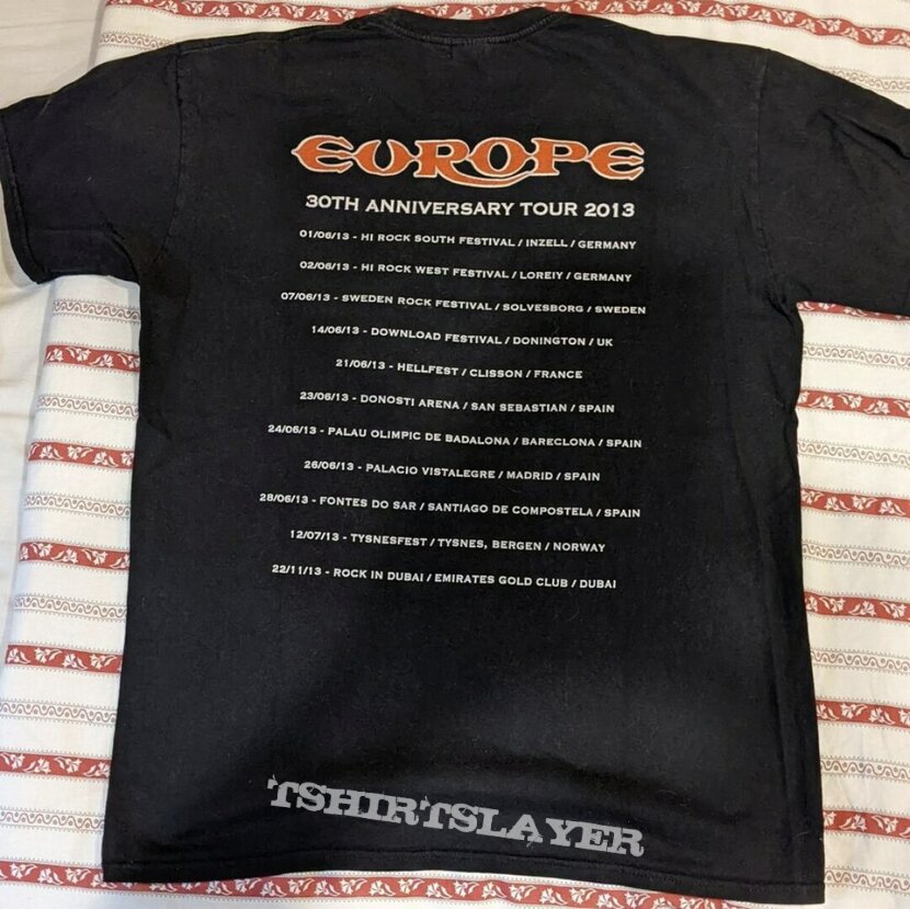 Europe Band - 30th anniversary Tour 2013 - Shirt - L
