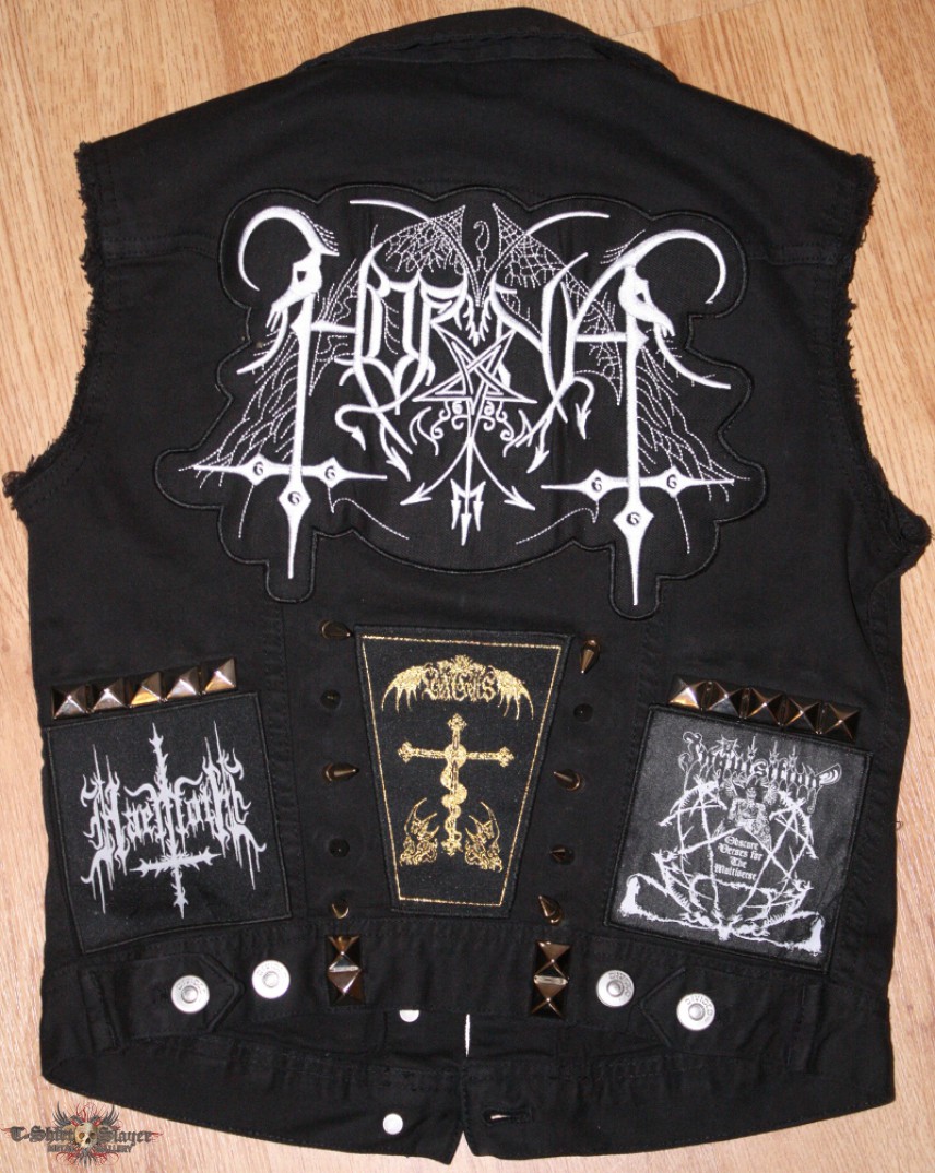 Horna Cropped Black Denim Jacket