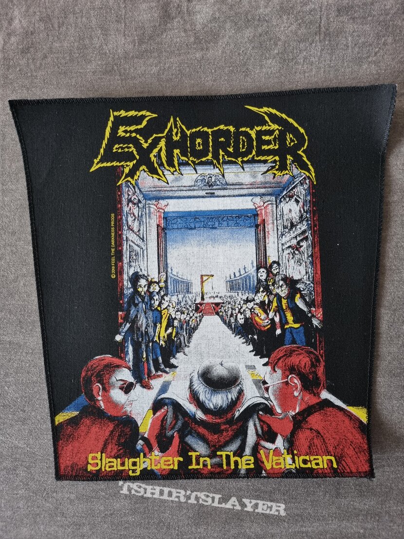 EXHORDER &quot;Slaughter In The Vatican&quot; official Backpatch