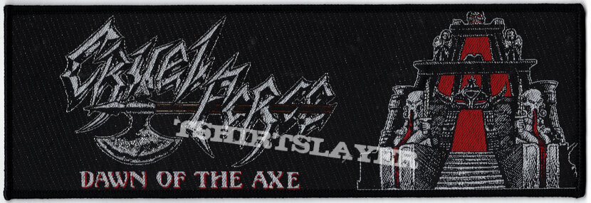 CRUEL FORCE &quot;Dawn Of The Axe III (big stripe version)&quot; official woven Patch (black border)