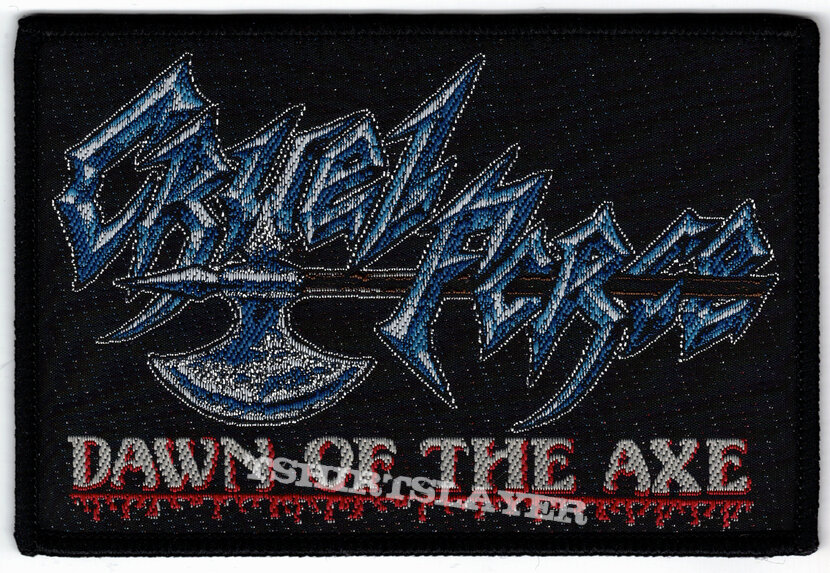 CRUEL FORCE &quot;Dawn Of The Axe I (Logo version)&quot; official woven Patch (black border)