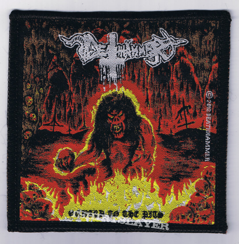 DEATHHAMMER &quot;Onward To The Pits&quot; official woven Patch