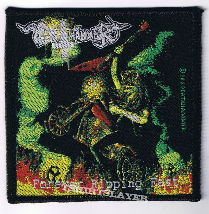 DEATHHAMMER &quot;Forever Ripping Fast&quot; official woven Patch