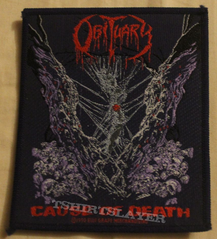 Obituary "Cause of Death" official woven patch Obituary "Cause of Death" official woven patch
