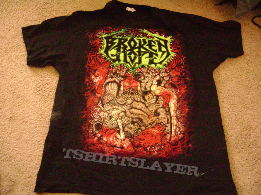 Broken Hope full color &#039;Bowels...&#039; XL 2-sided T-shirt NEW!