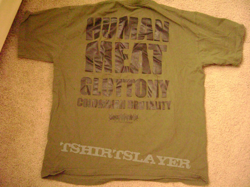 Amputated Genitals &quot;Human Meat Gluttony&quot; GREEN XL T-Shirt