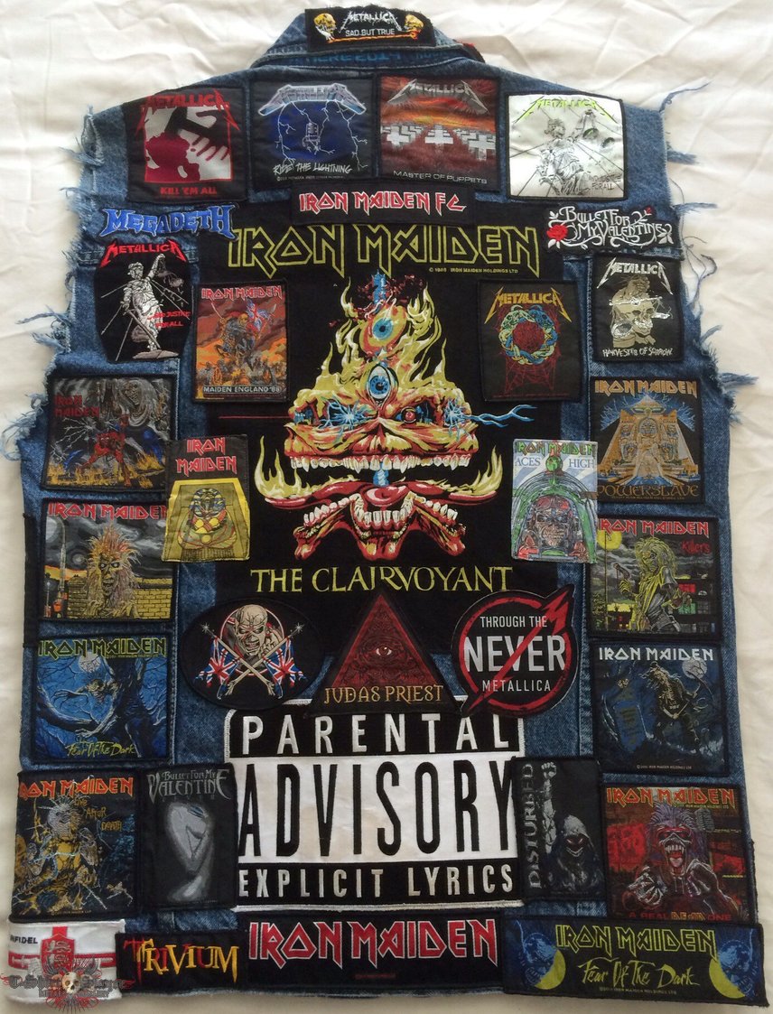 Iron Maiden The Clairvoyant&#039;s blue Battle Jacket