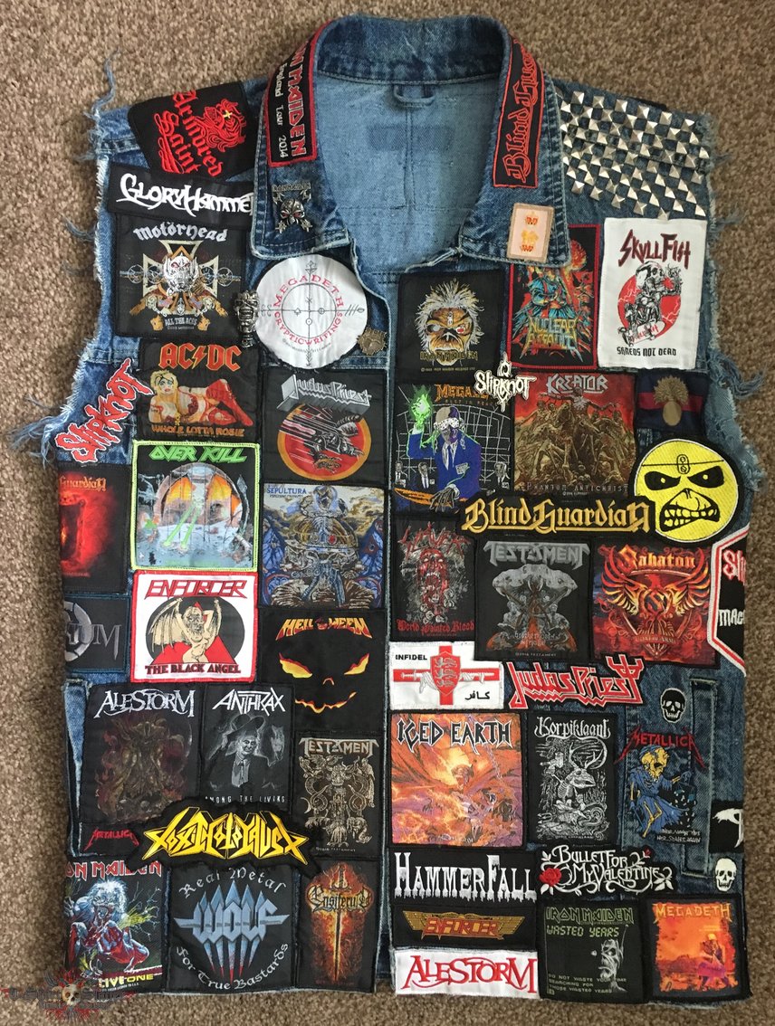 Iron Maiden The Clairvoyant&#039;s blue battle jacket FINALLY FINISHED 