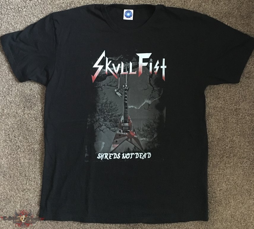 Skull Fist &#039;Shreds Not Dead&#039; t-shirt