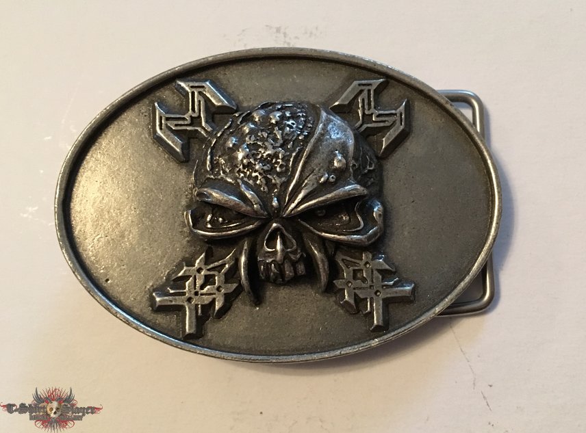 Iron Maiden &#039;Cross Keys Eddie&#039; belt buckle