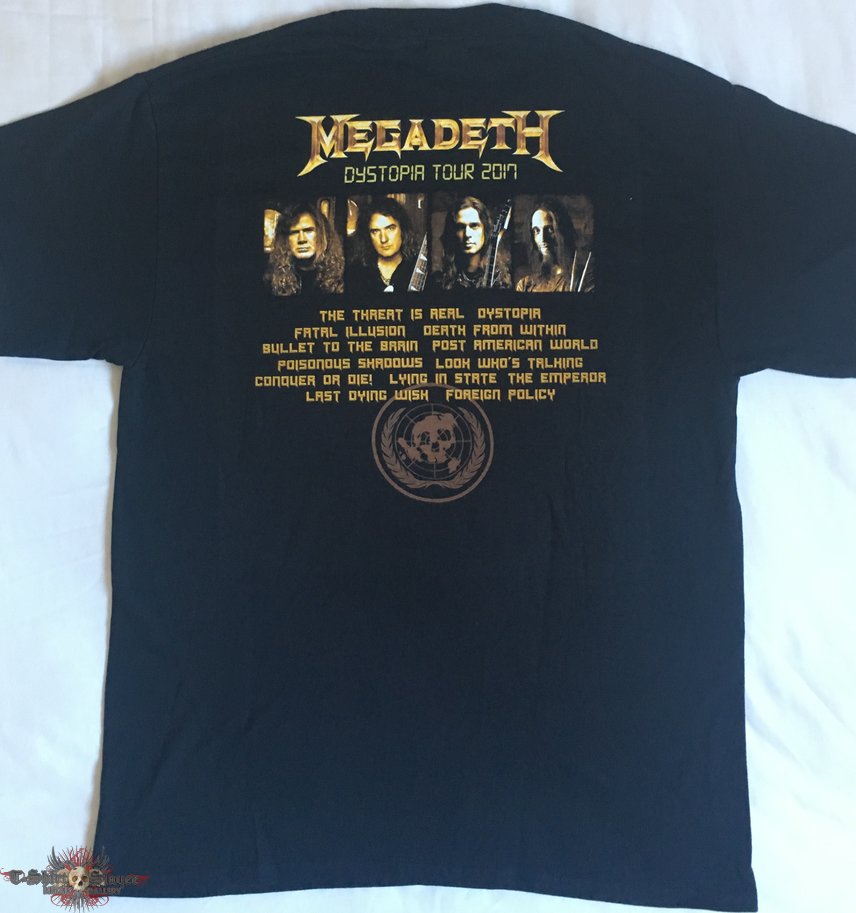 Megadeth &#039;Dystopia World Tour 2017&#039; t-shirt