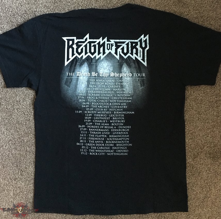 Reign of Fury &#039;Death Be Thy Shepherd&#039; tour t-shirt