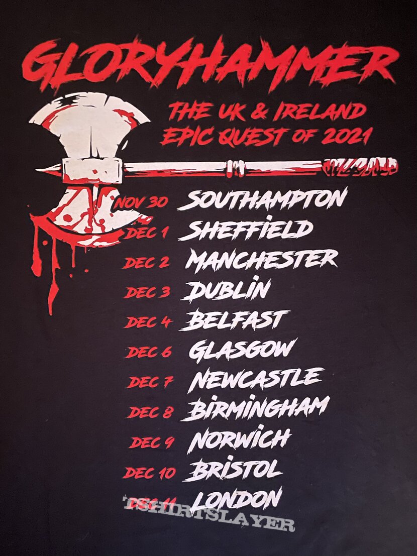 GloryHammer tour t-shirt 