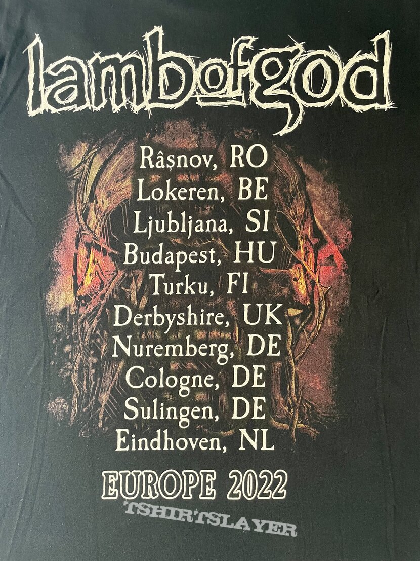 Lamb of God European Tour ‘22 t-shirt