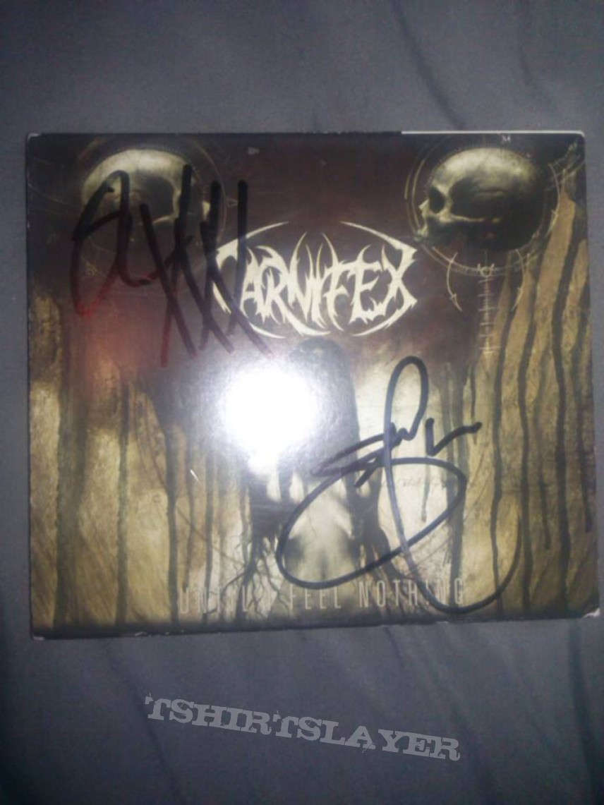 carnifex until I feel nothing signed cd