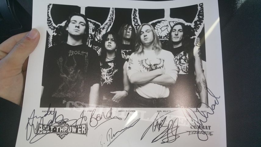 Bolt thrower signed picture 