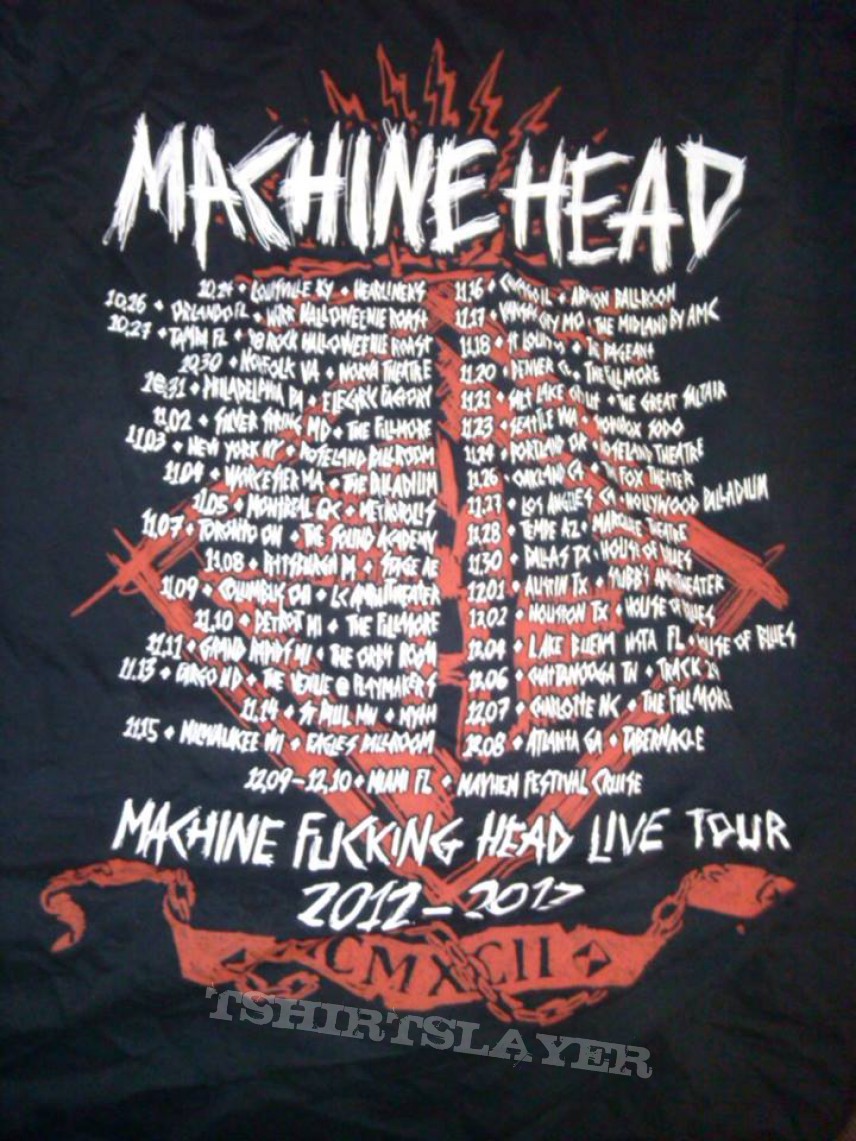 Machine head 2012 us tour shirt 