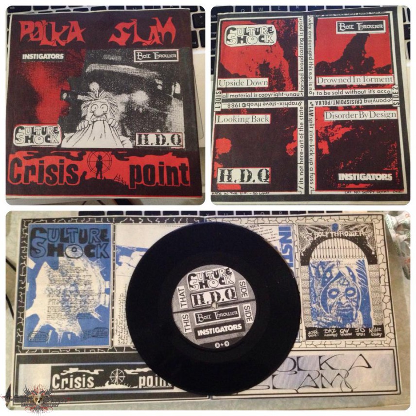 Culture Shock Polka Slam/Crisis Point split zine 7&quot; compilation 1988