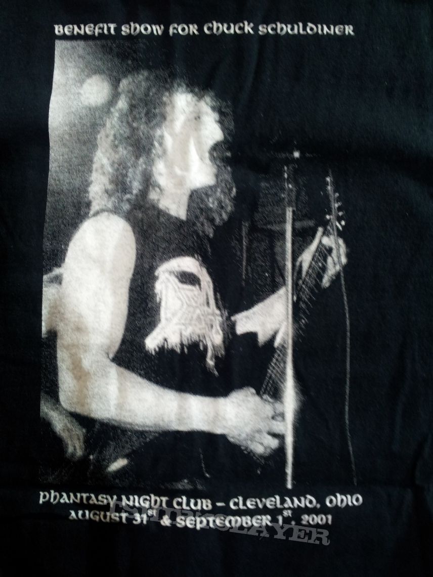 Death Chuck Schuldiner, benefit shirts, 3 bands