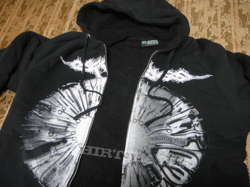 CARCASS / Surgical Steel zip-up hoodie 2013 | TShirtSlayer TShirt and ...