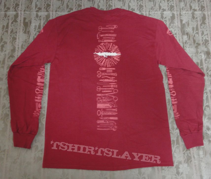 CARCASS / Cabeza burgundy long sleeve shirt