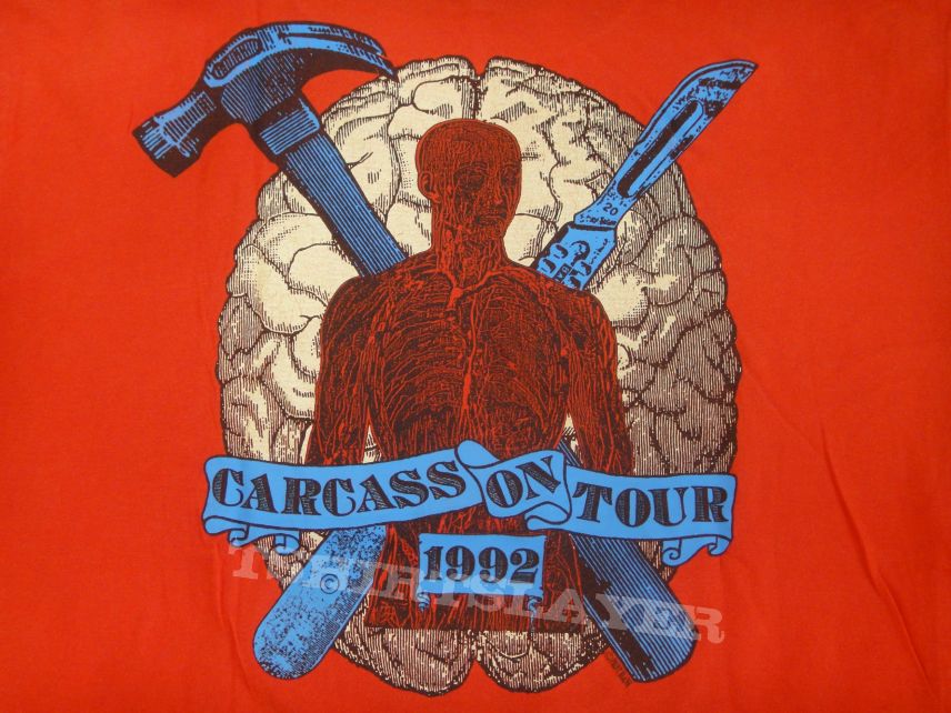 CARCASS / Necrohead red T-shirt 1992