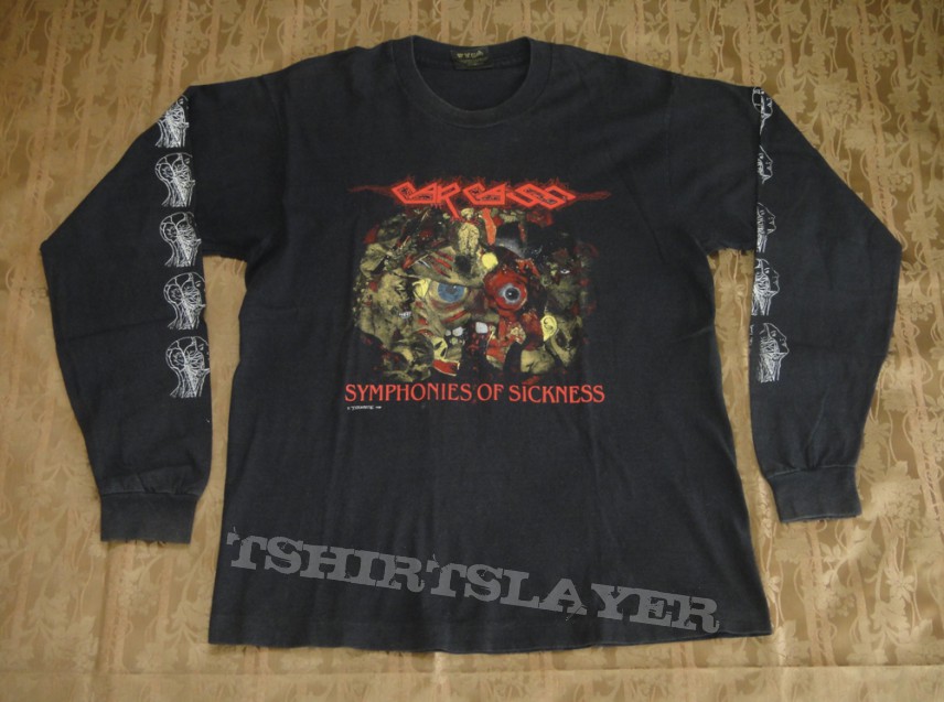 CARCASS / Symphonies Of Sickness LS shirt 1990 [gore collage ver.2]