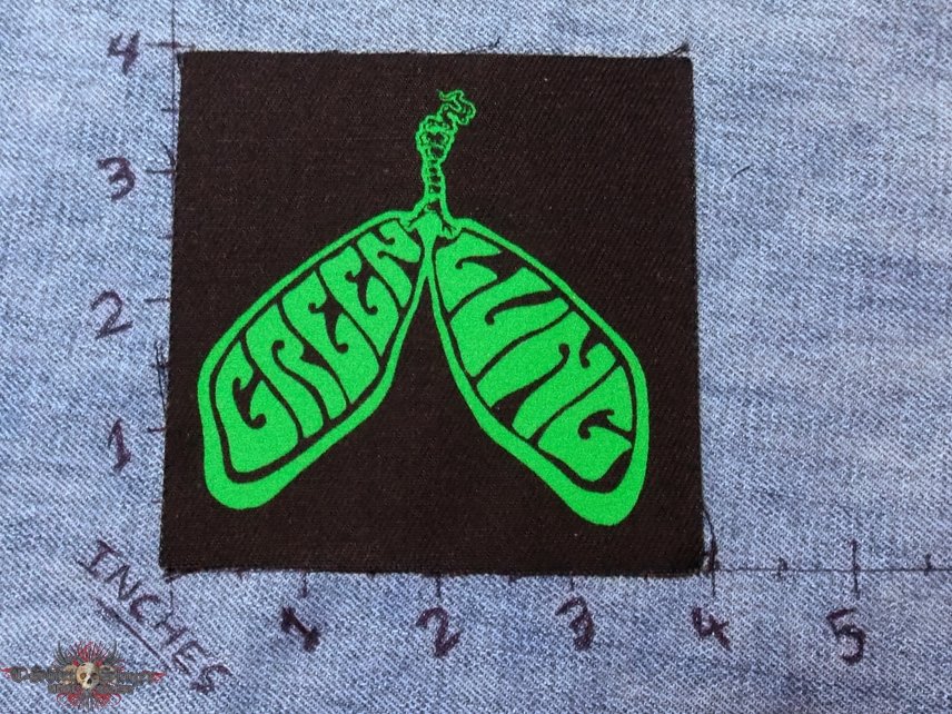 Green Lung printed patch, lungs logo