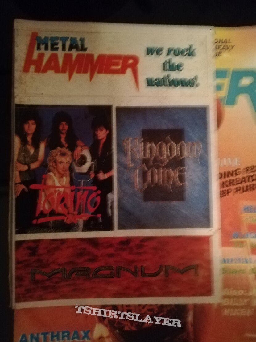 Anthrax Metal Hammer - Sept 87 with stickers 