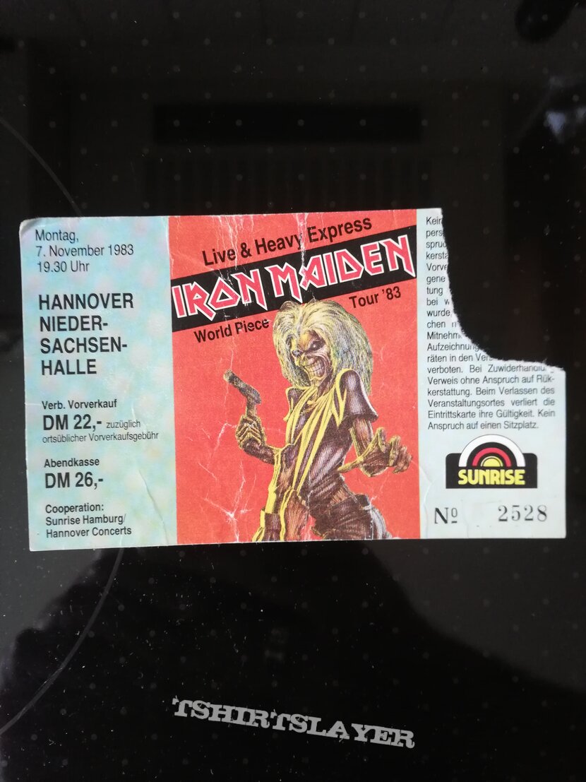 Iron Maiden - ticket 7th Nov 83