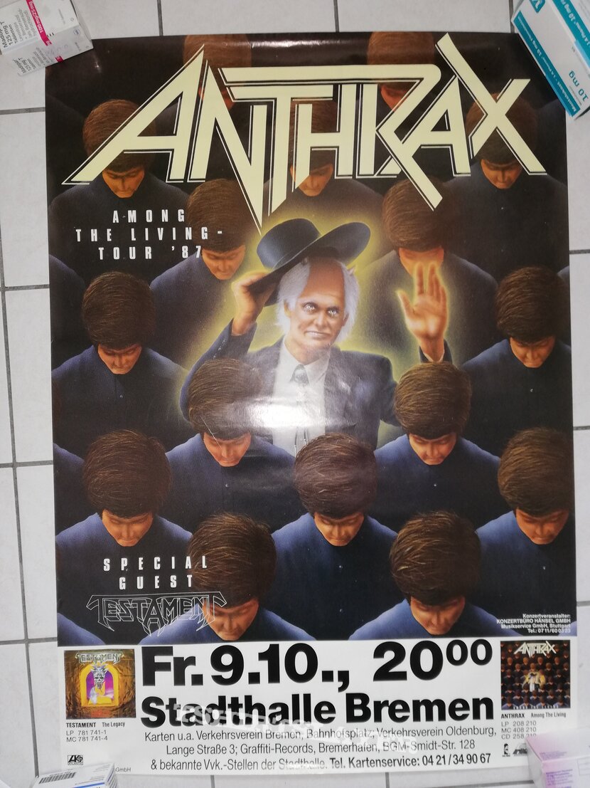 Anthrax - Tour poster 87