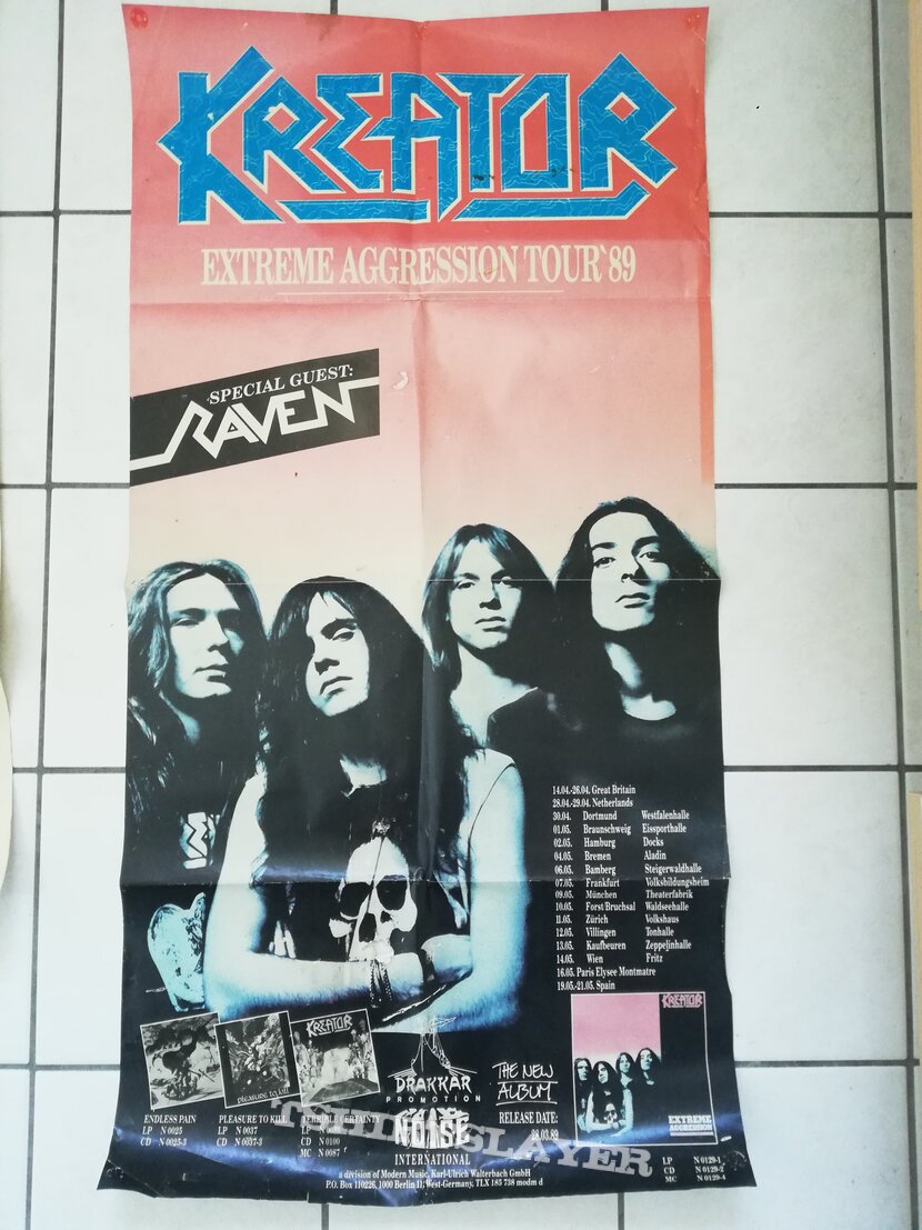 Kreator - Tour poster 89