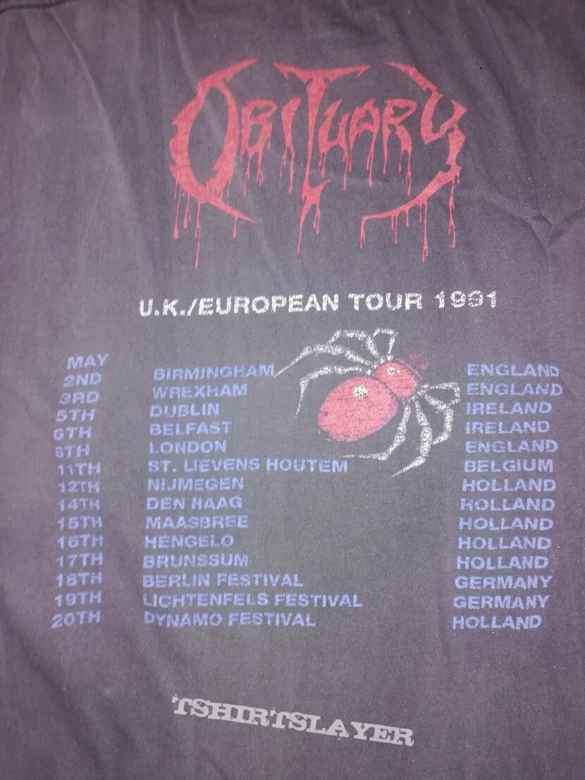 Obituary - Tour shirt 91