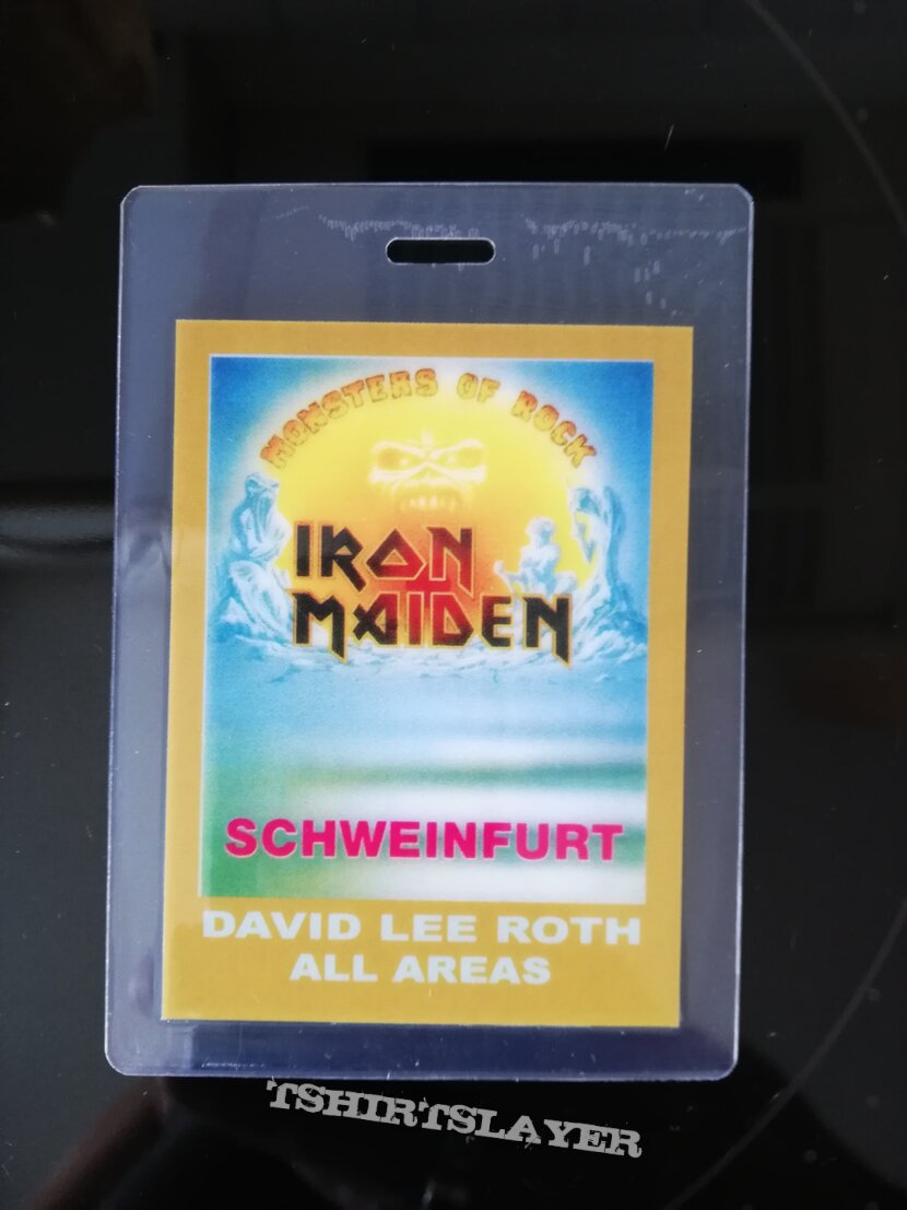 Iron Maiden Monsters of Rock - backstage pass 88