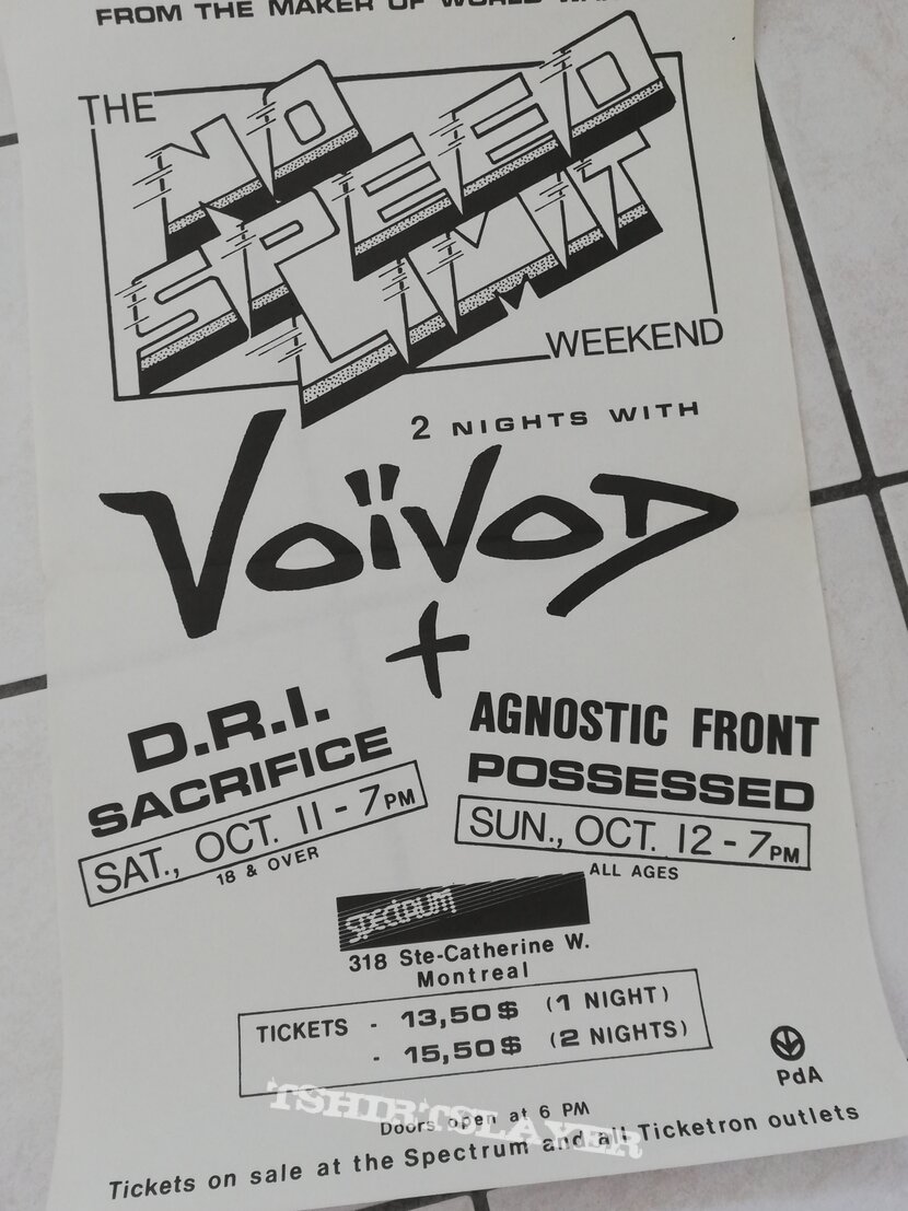 Voivod - Tour poster 87